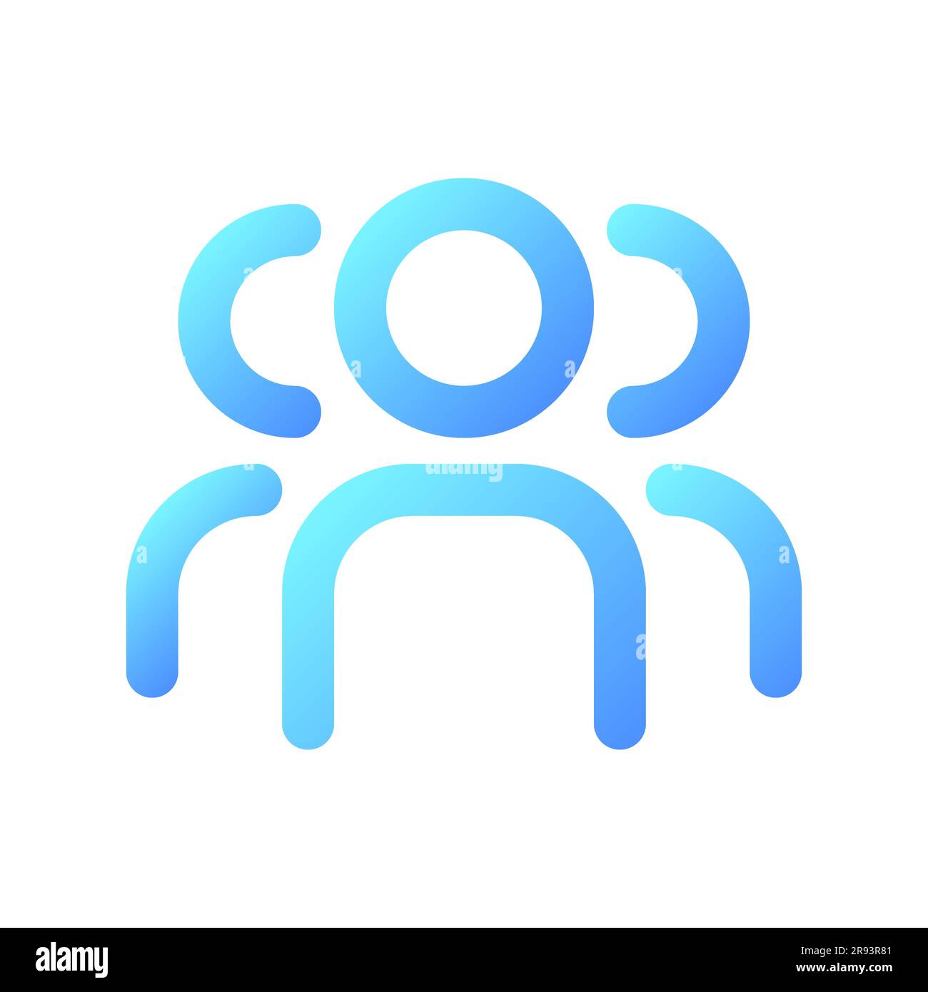 Online community pixel perfect gradient linear ui icon Stock Vector