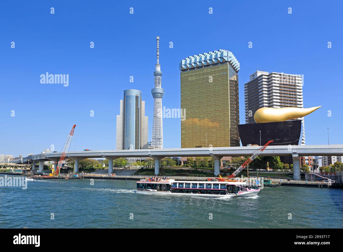 Sumida river and Tokyo Sky Tree Stock Photo