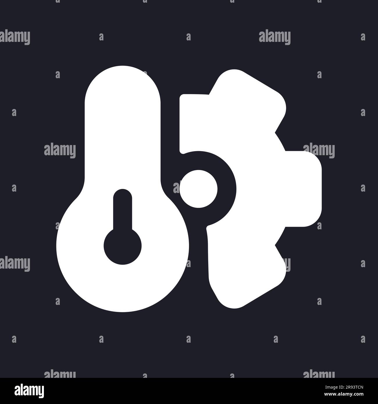 Fix conditioning system dark mode glyph ui icon Stock Vector Image ...