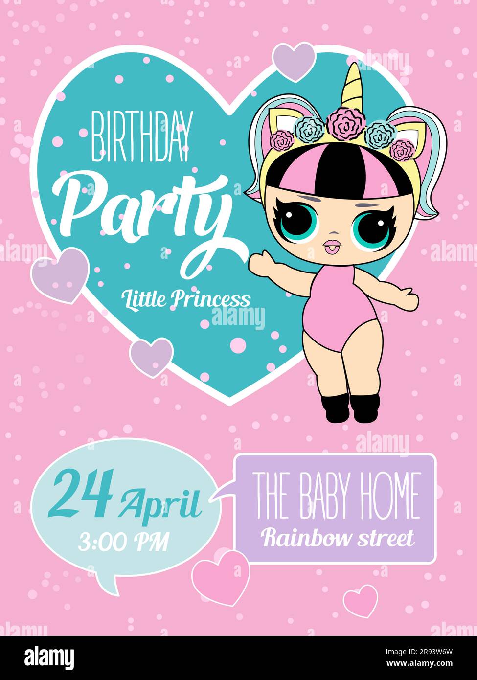 birthday-invitation-with-cute-lol-dolls-pink-vector-template-of-invitation-card-for-little-girl-printable-colorful-invite-place-your-text-picture-stock-vector-image-art-alamy for Free Printable Lol Birthday Invitations Birthday Invitation with cute Lol Dolls. Pink vector template of invitation card for little girl. Printable colorful invite. Place your text, picture Stock Vector Image & Art - Alamy for Free Printable Lol Birthday Invitations