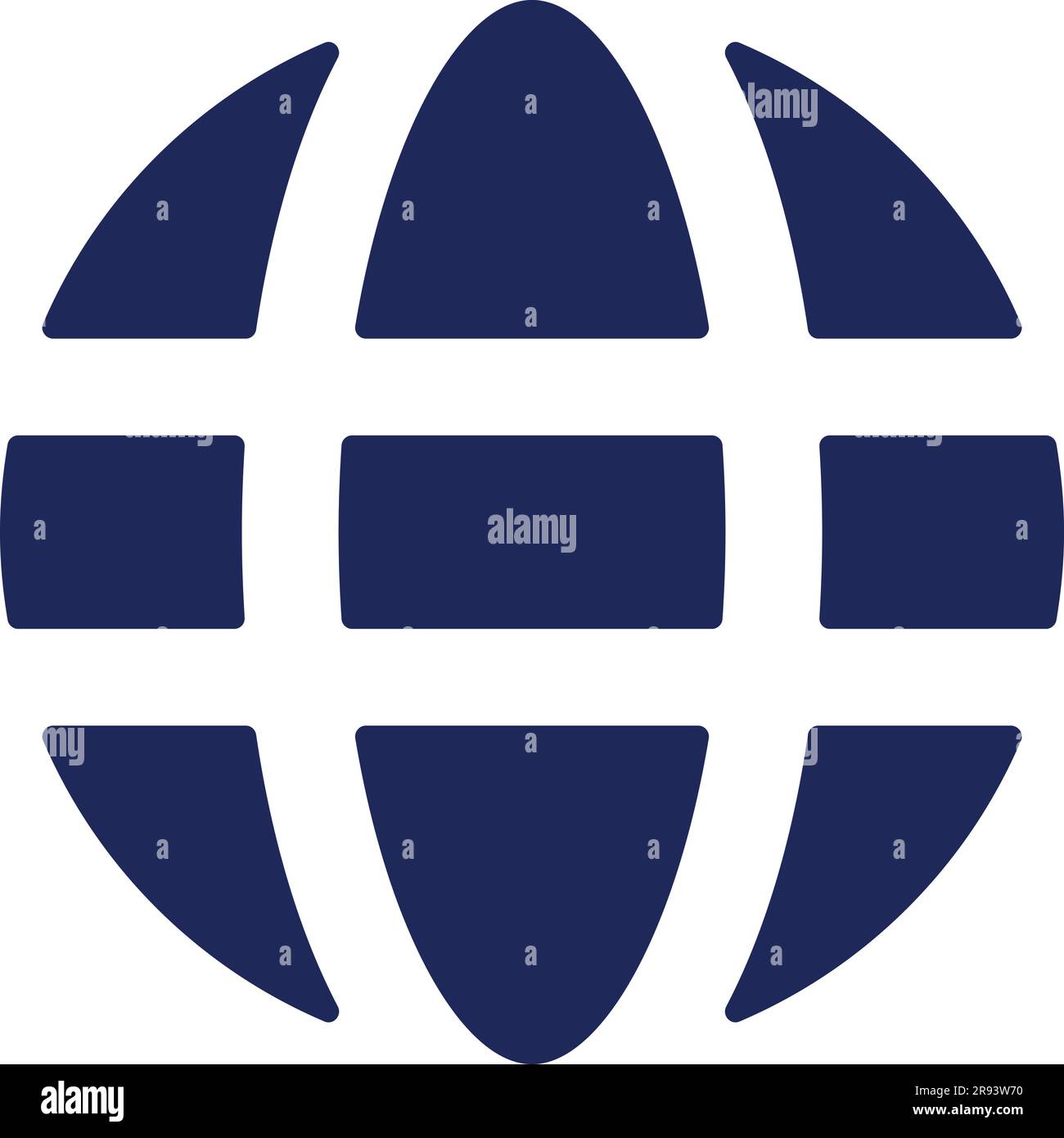 Globe black glyph ui icon Stock Vector