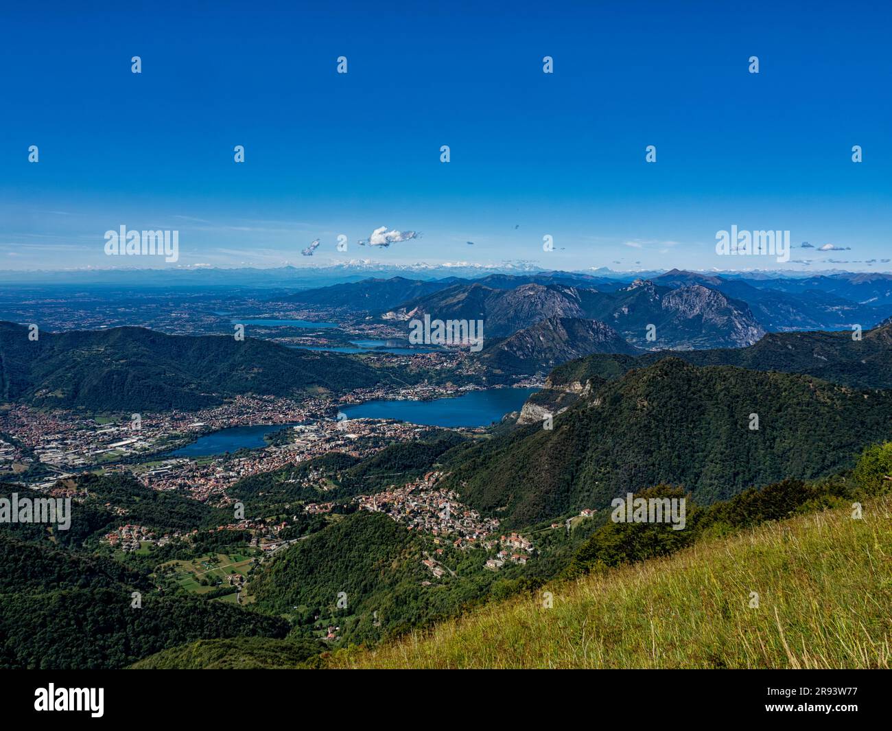 Landscape of the lakes of Brianza Stock Photo