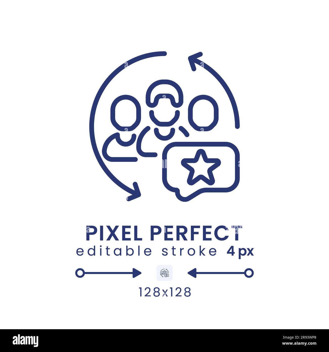 CRM apps linear desktop icon. Marketing software. Customer relationship