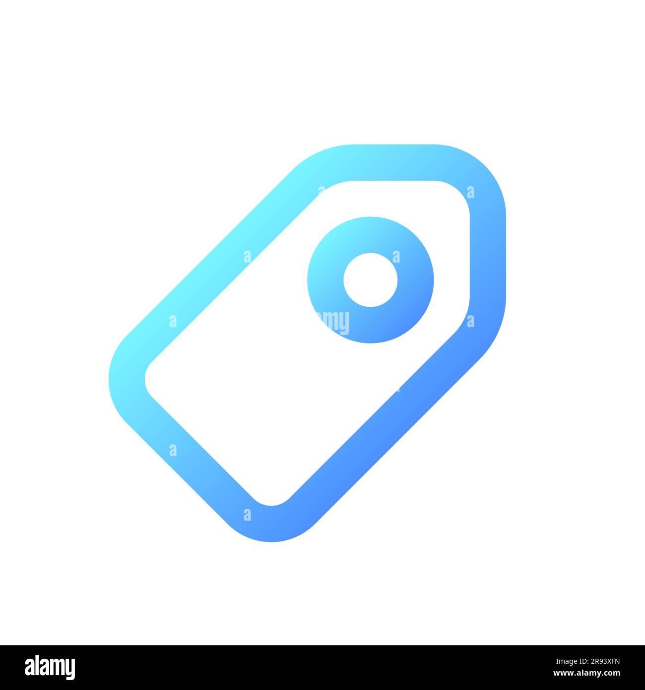 Tag pixel perfect gradient linear ui icon Stock Vector