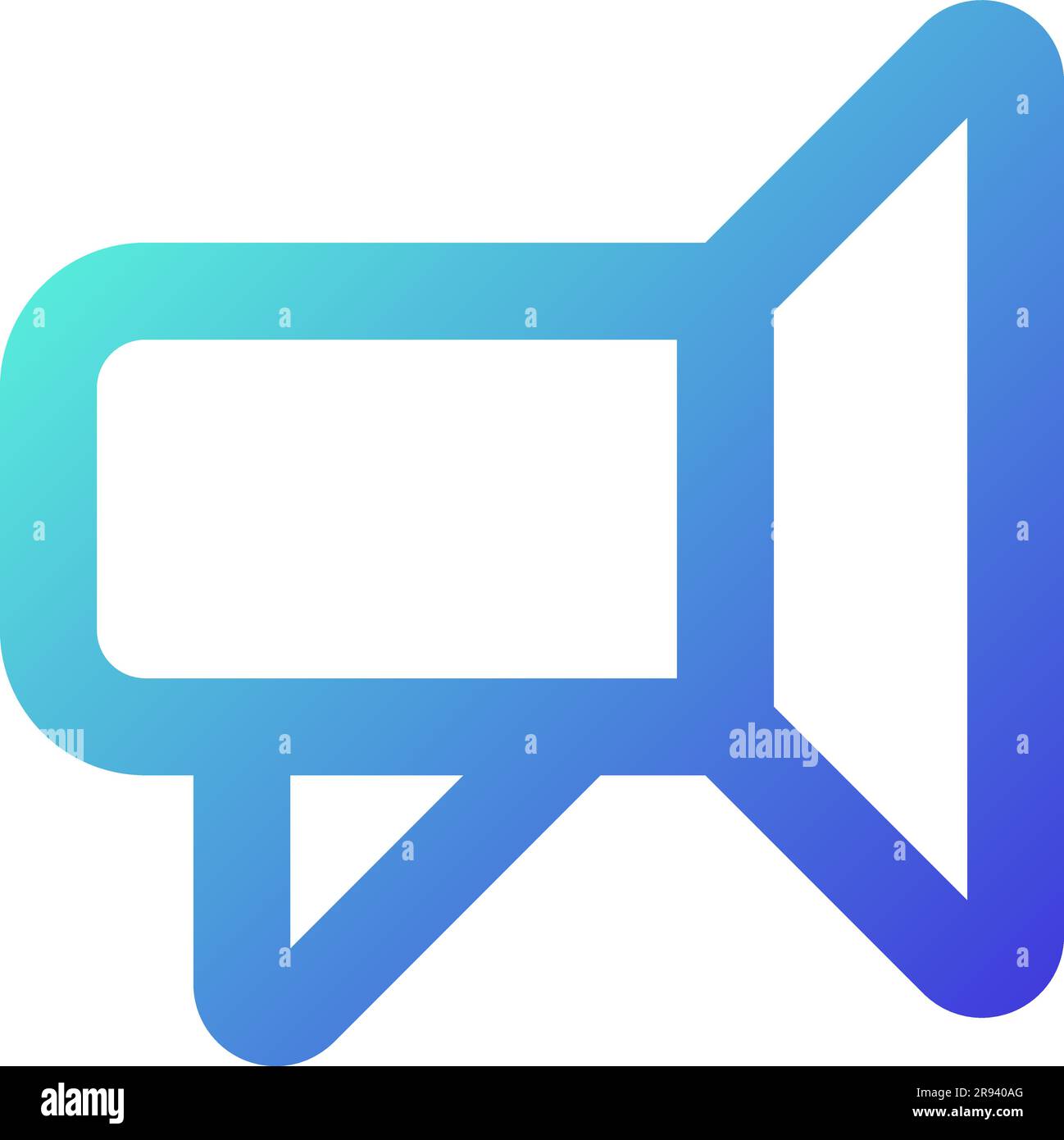 Bullhorn pixel perfect gradient linear ui icon Stock Vector