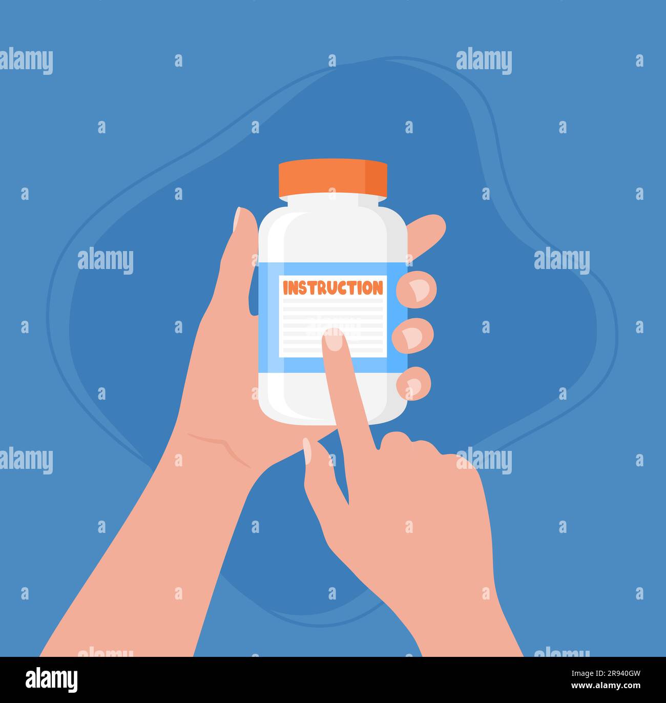 Reading prescription bottle stock vector images alamy