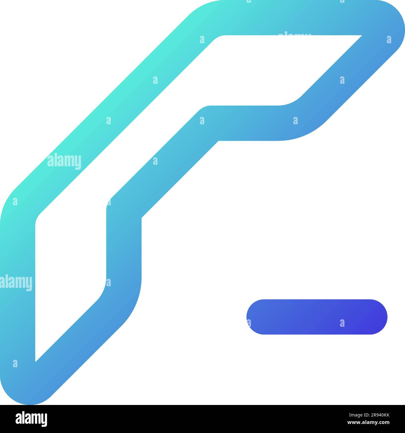 Delete contact pixel perfect gradient linear ui icon Stock Vector
