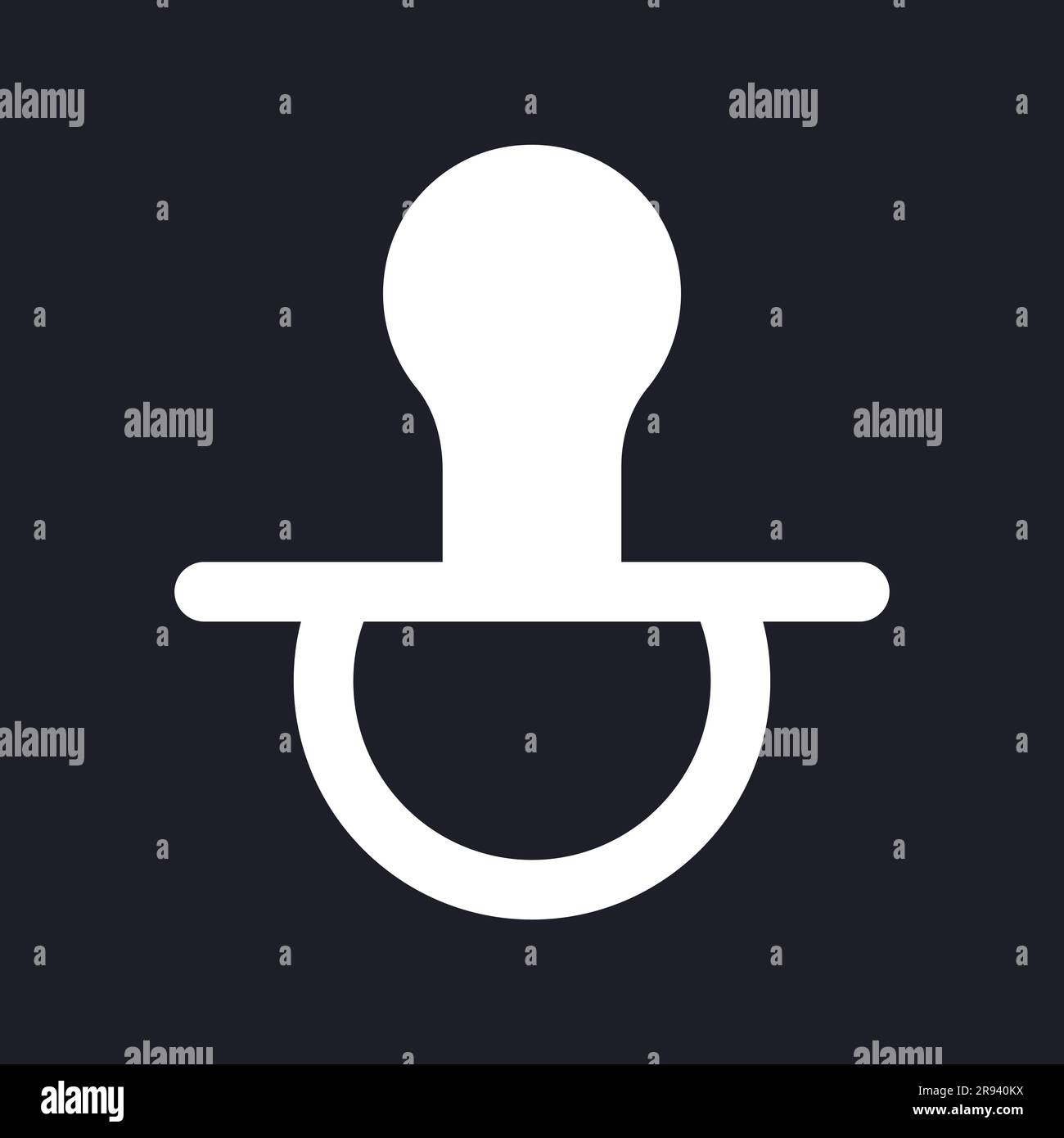 Babysitting dark mode glyph ui icon Stock Vector