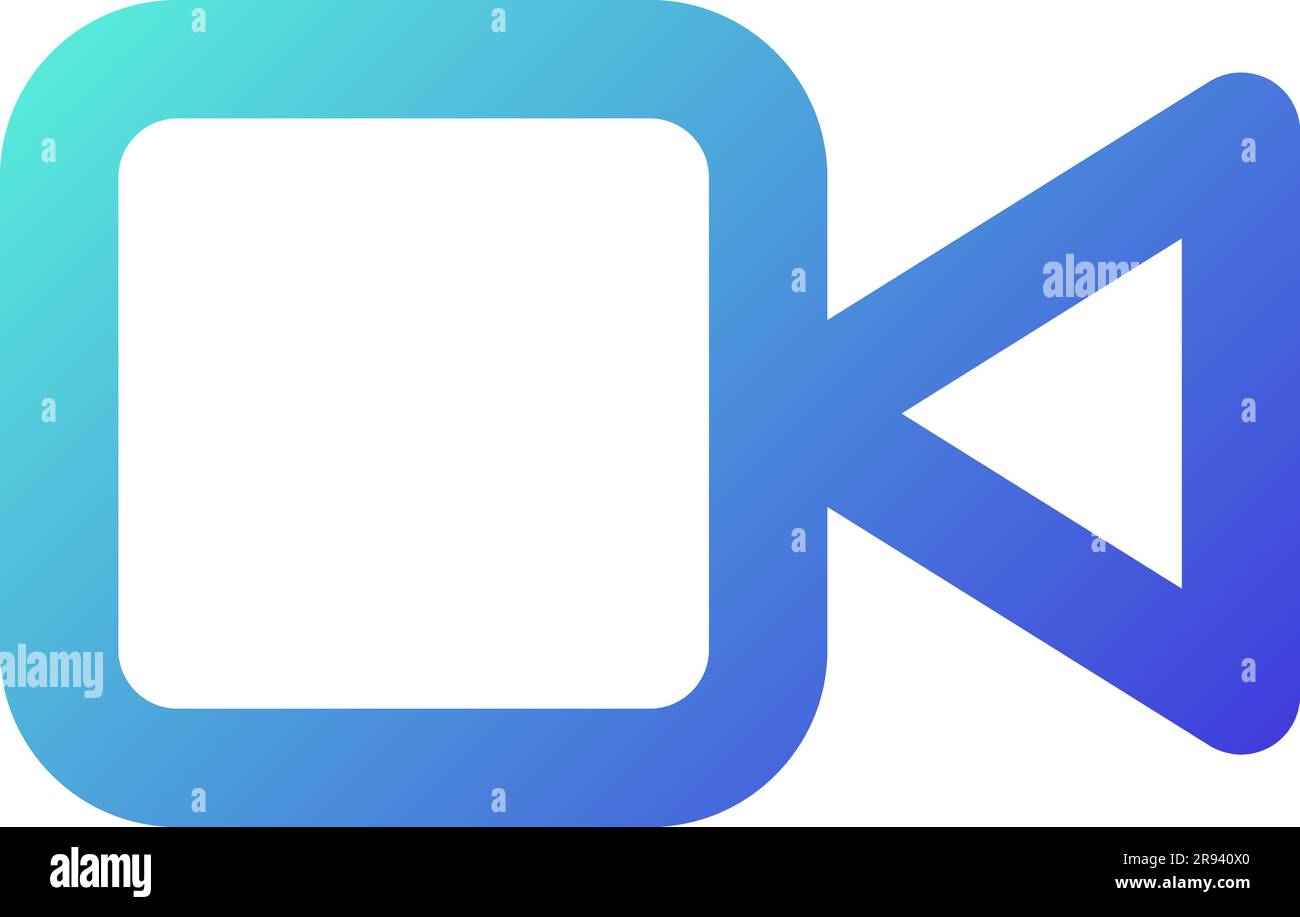 Video call pixel perfect gradient linear ui icon Stock Vector