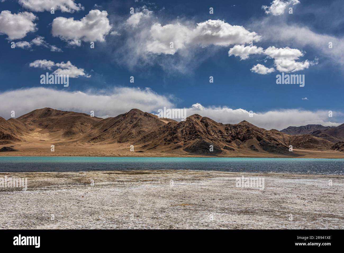 A beautiful view of Kayi Lake in Ritu County, Ali Prefecture, Tibet, China Stock Photo