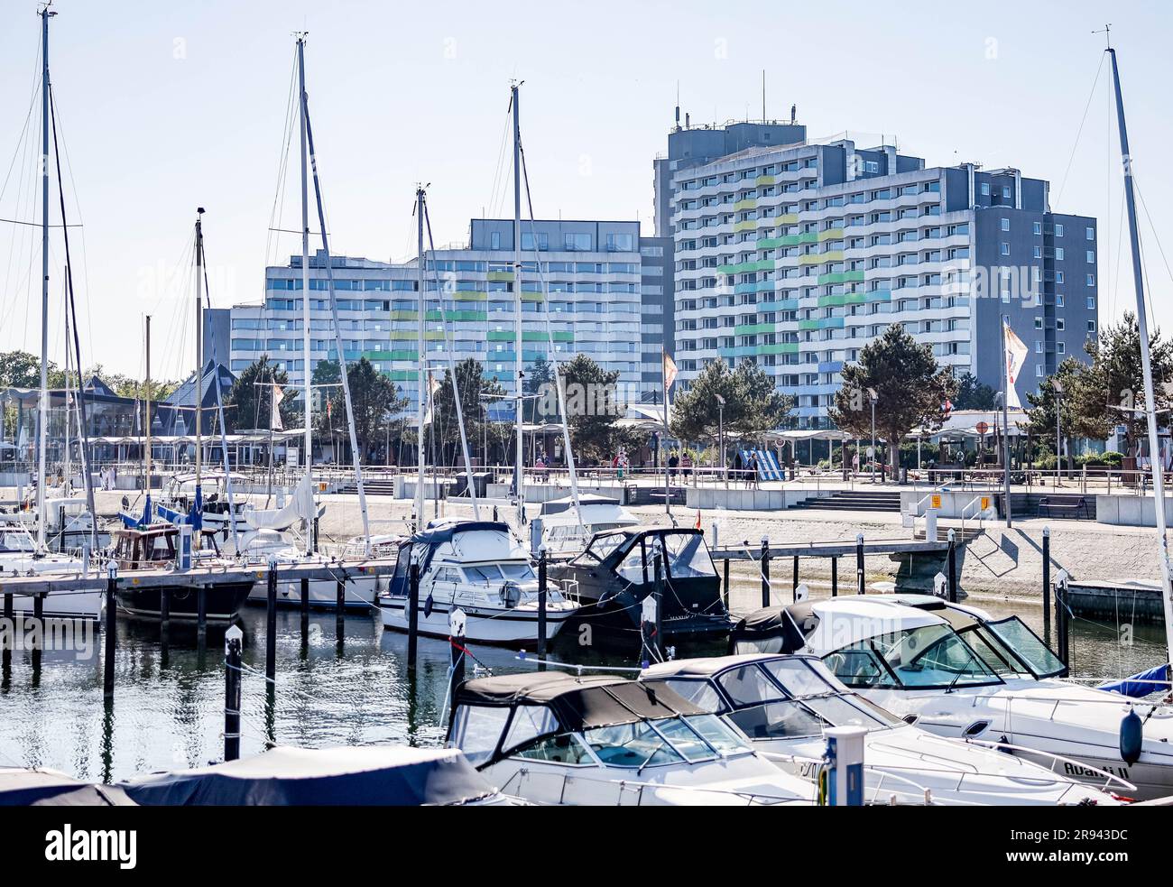 PRODUCTION 08 June 2023, SchleswigHolstein, Damp Sailboats are