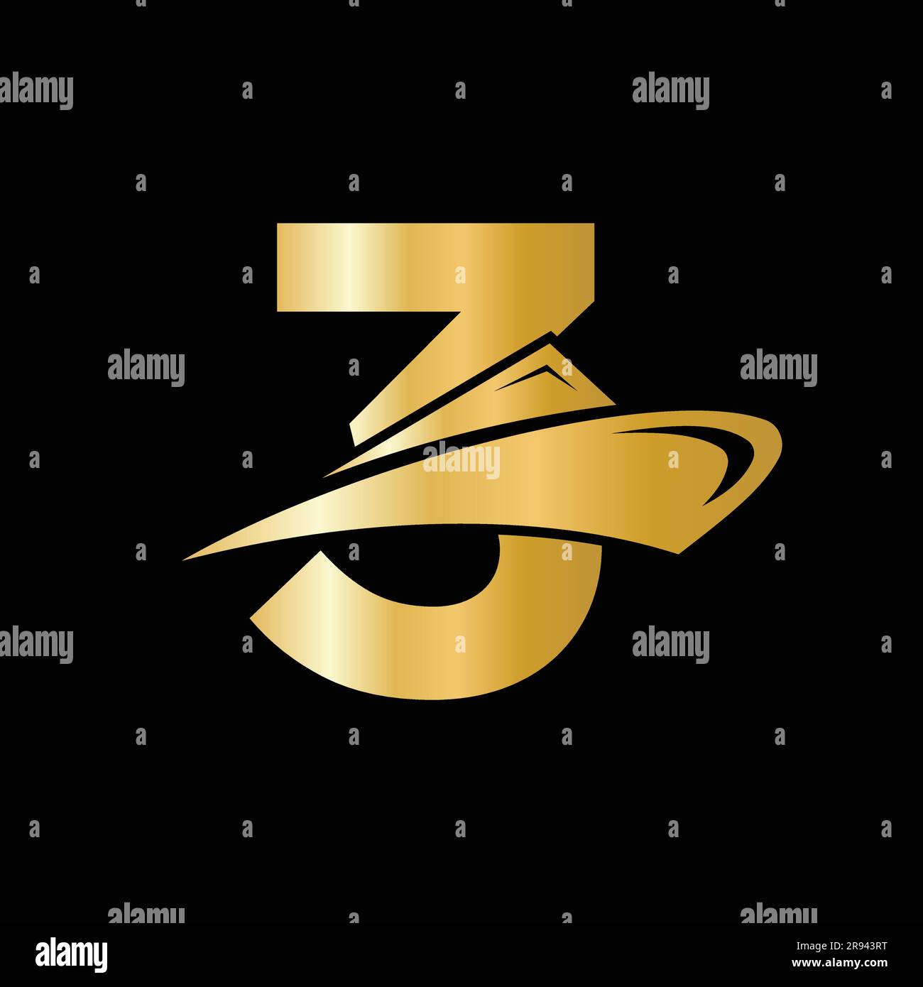 Initial Letter 3 Cruise Ship Logo Boat Icon. Yacht Symbol, Marine ...