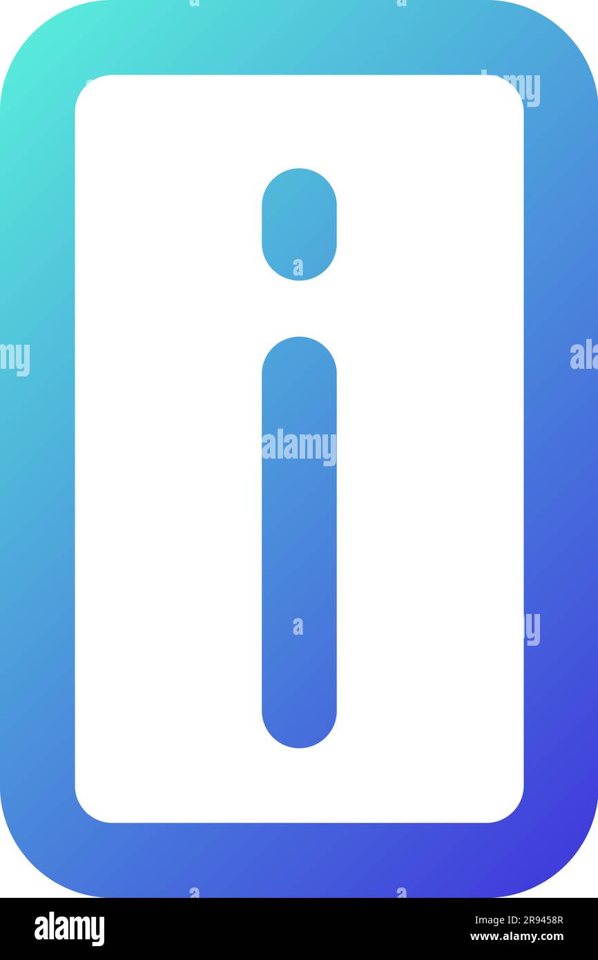 Information pixel perfect gradient linear ui icon Stock Vector