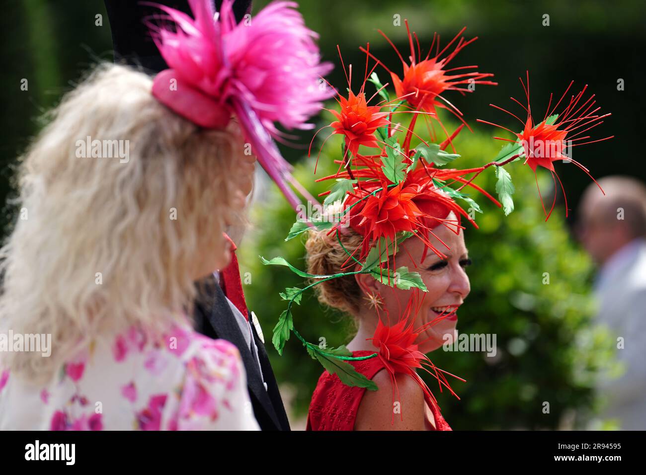 Vivian Jenner poses for photographers during day five of Royal Ascot at Ascot Racecourse