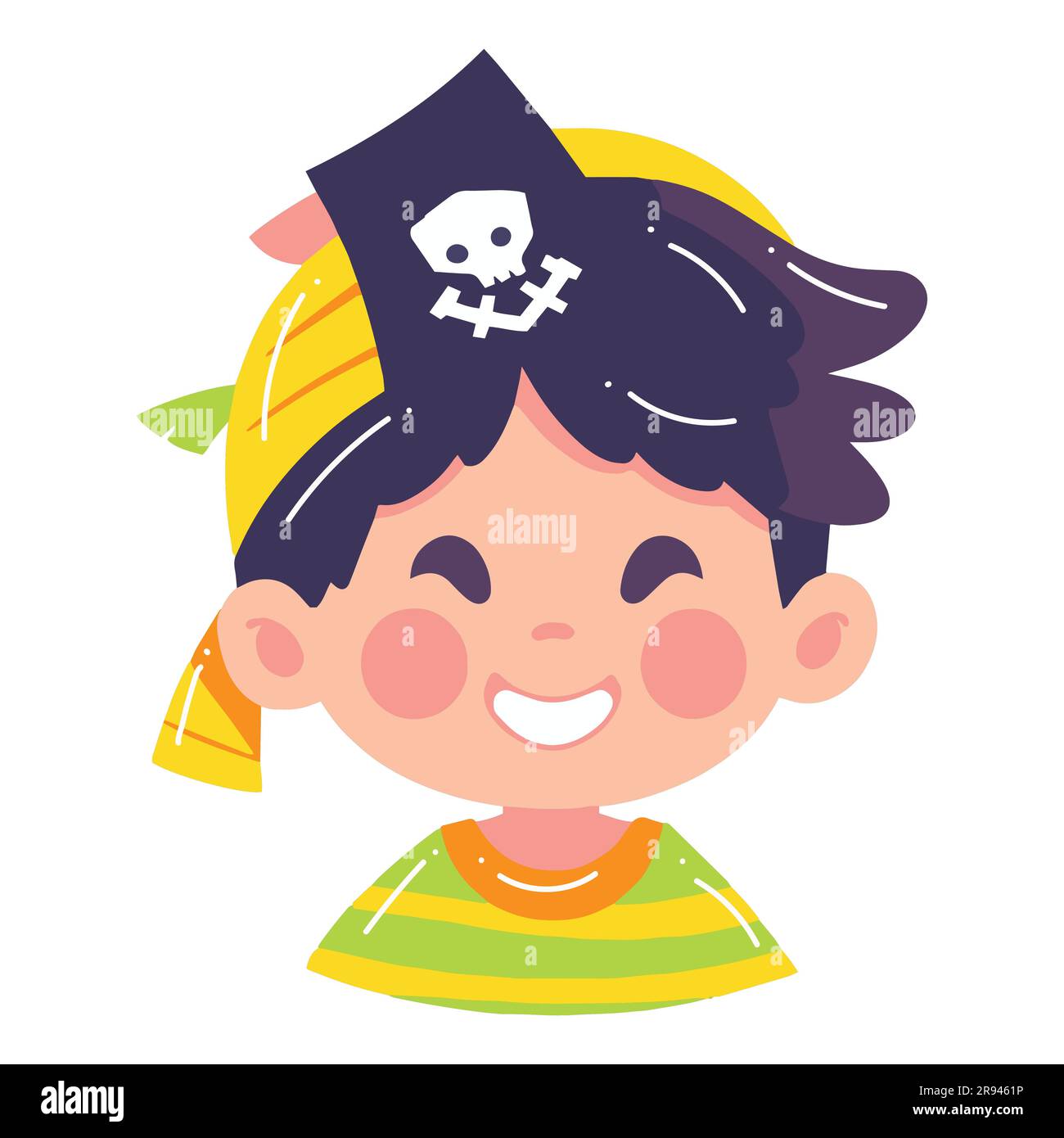 Hand drawn pirate skull in hi-res stock photography and images - Alamy