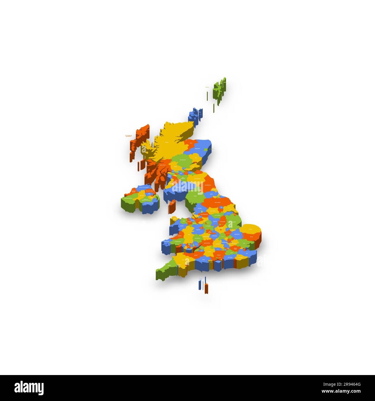 United Kingdom of Great Britain and Northern Ireland political map of ...