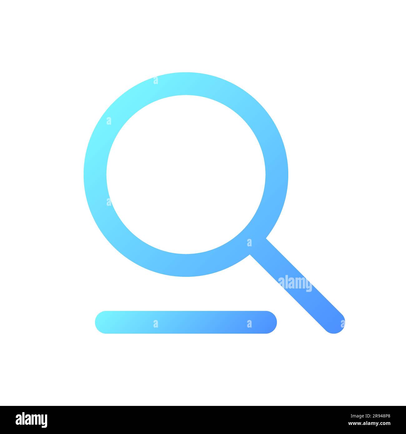 Searching tool pixel perfect gradient linear ui icon Stock Vector