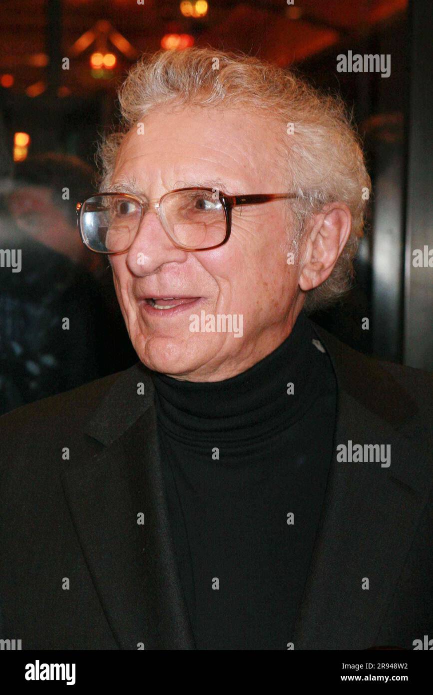 **FILE PHOTO** Sheldon Hamrick Has Passed Away. Sheldon Harnick attends the opening night of the Roundabout Theatre Company's production of 'Pygmalion' at the American Airlines Theatre in New York City on October 18, 2007. Photo Credit: Henry McGee/MediaPunch Credit: MediaPunch Inc/Alamy Live News Stock Photo