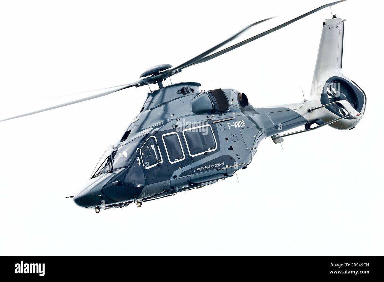 Le Bourget, France. 22nd June, 2023. Flight presentation of AIRBUS  Helicopter H160 during Paris Air Show 2023 in Le Bourget, France on June  23, 2023. Photo by Thomas Arnoux/ABACAPRESS.COM Credit: Abaca Press/Alamy, image size:1300x956