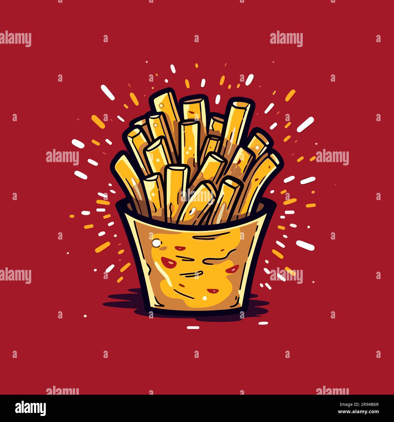 Frites Cartoon Cartoon pommes frites hi-res stock photography and images - Alamy