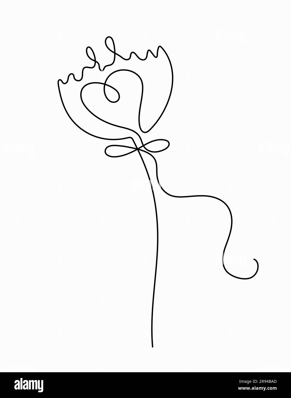 Simple line flower vector concept Stock Vector Image & Art Alamy