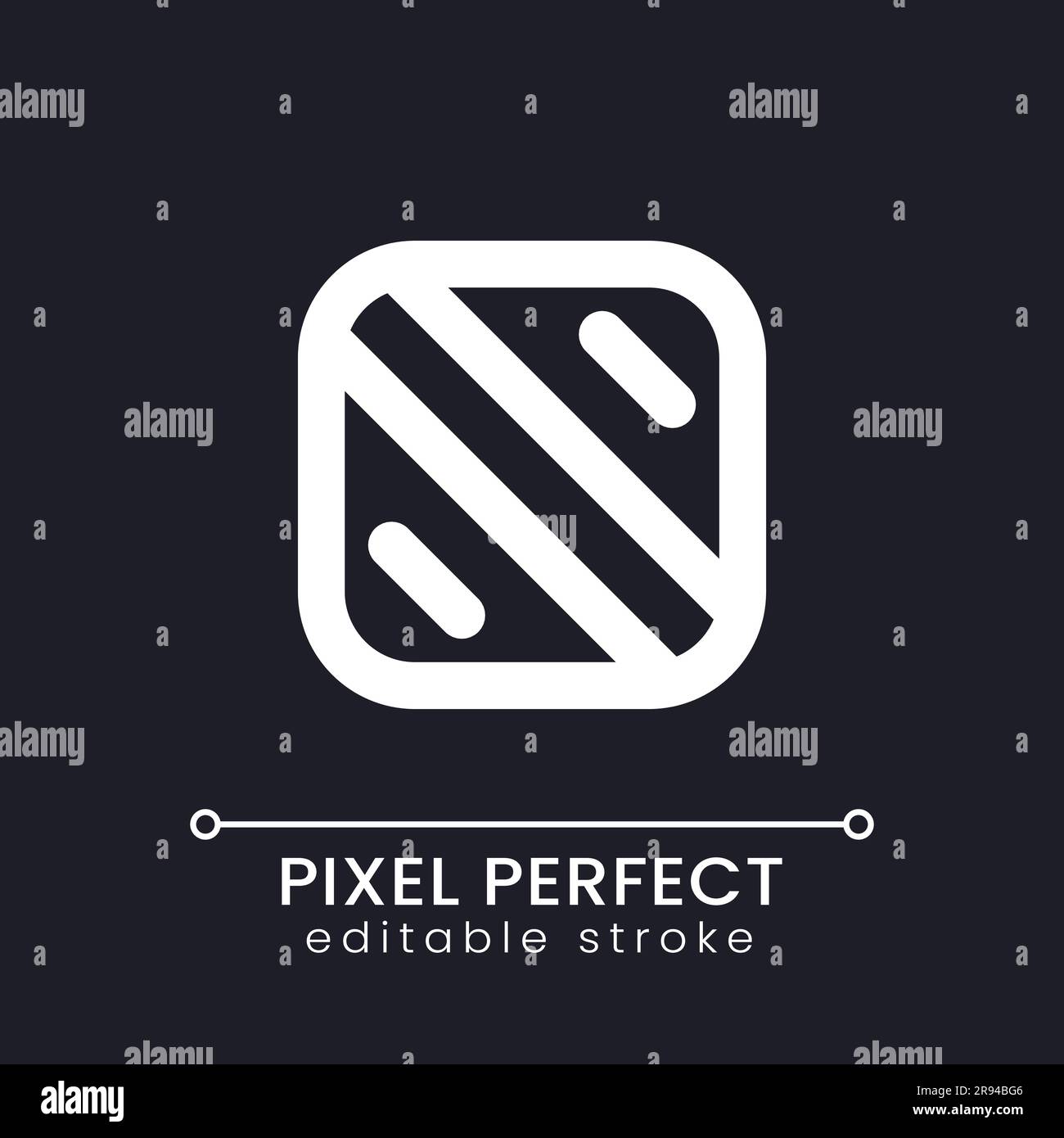 Add background pixel perfect white linear ui icon for dark theme Stock Vector