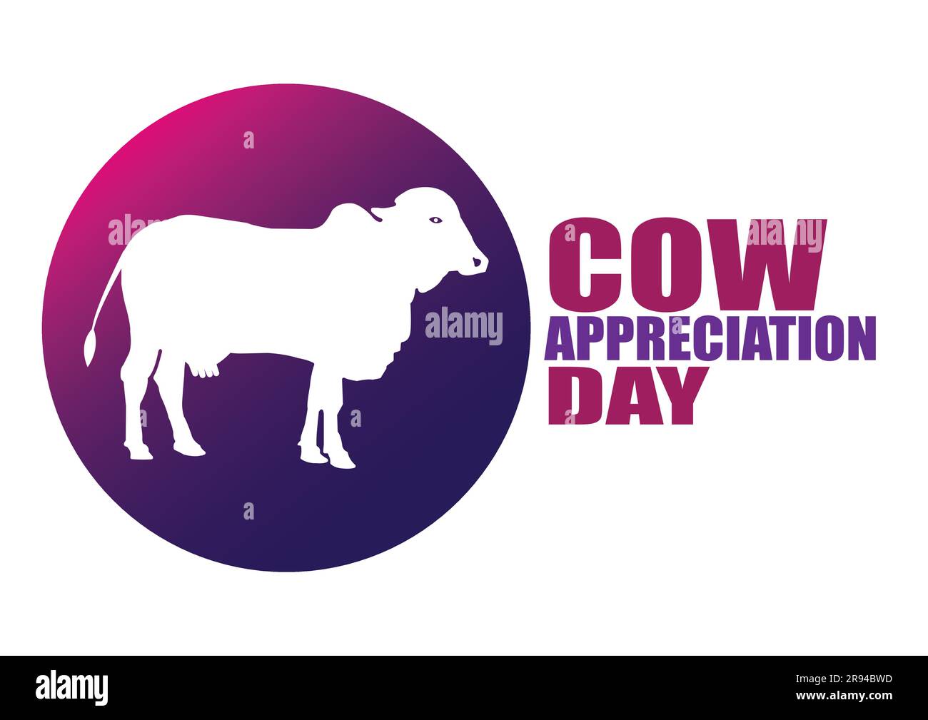Cow Appreciation Day Vector illustration. Holiday concept. Template for background, banner, card, poster with text inscription. Stock Vector