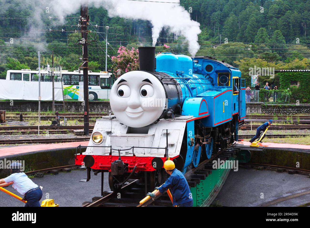 Thomas the Tank Engine and the turntable Stock Photo Alamy