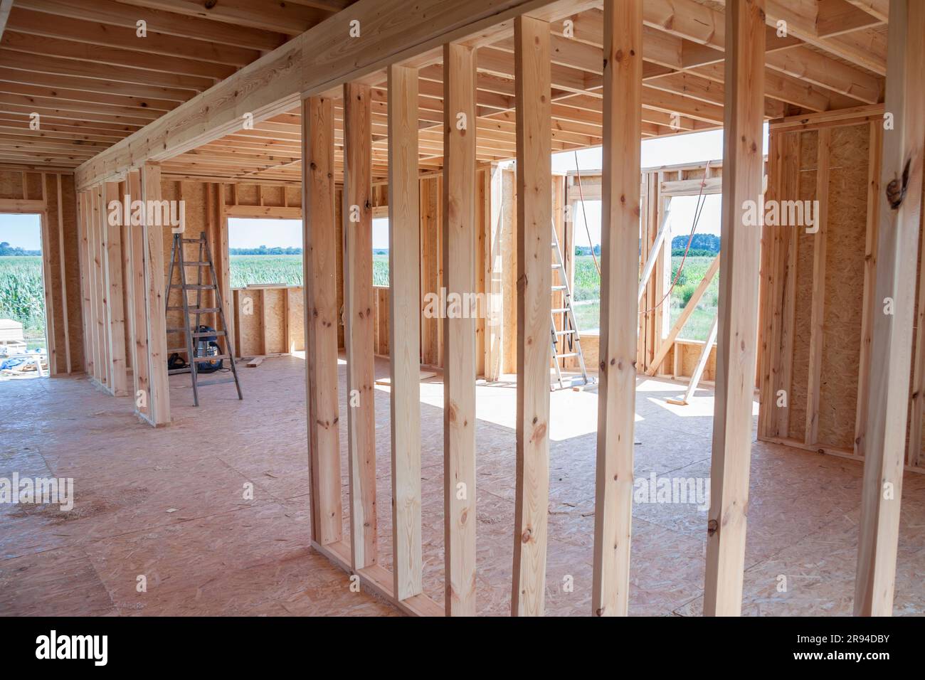 New framework house under construction Stock Photo Alamy