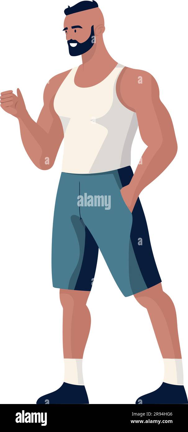 Macho athlete standing over white Stock Vector Image & Art Alamy