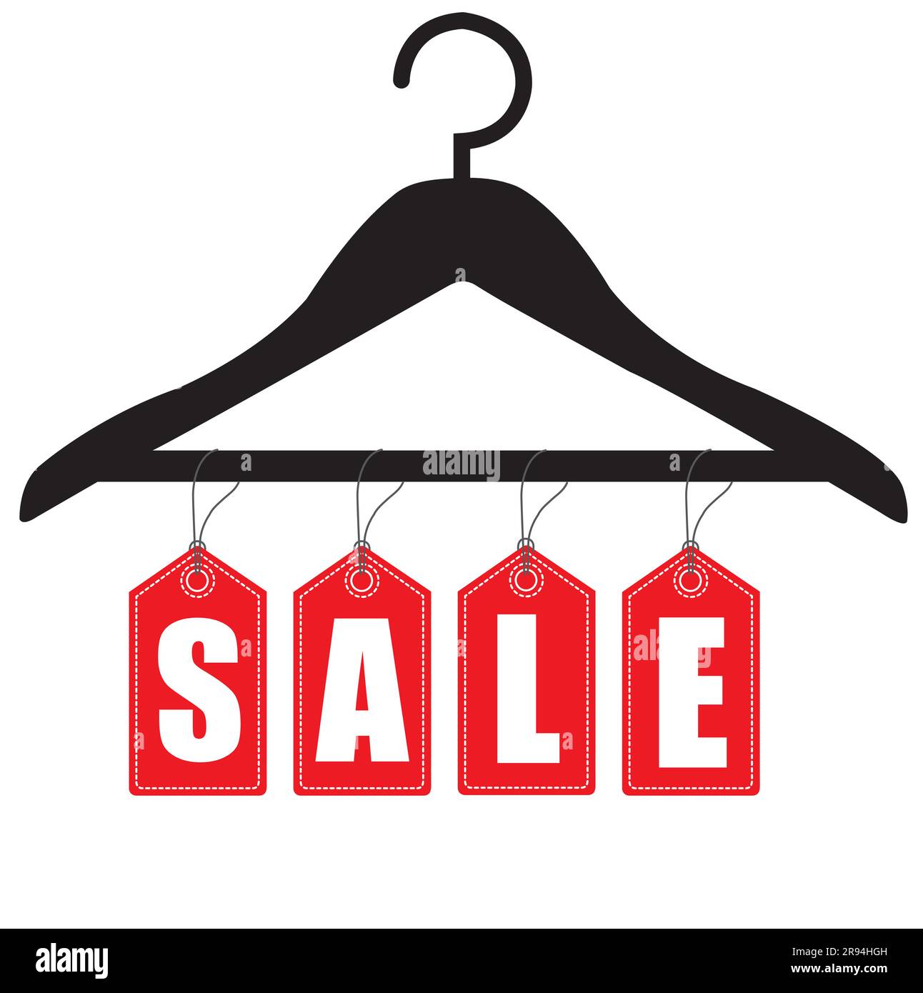 Hanging sale signage clothing hanger banners icon Vector Image