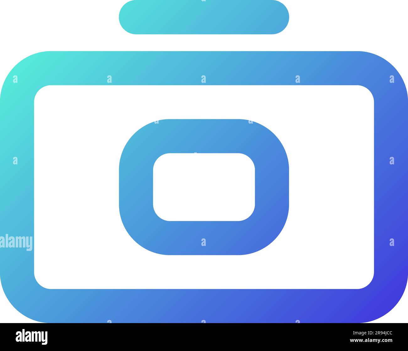 Camera pixel perfect gradient linear ui icon Stock Vector
