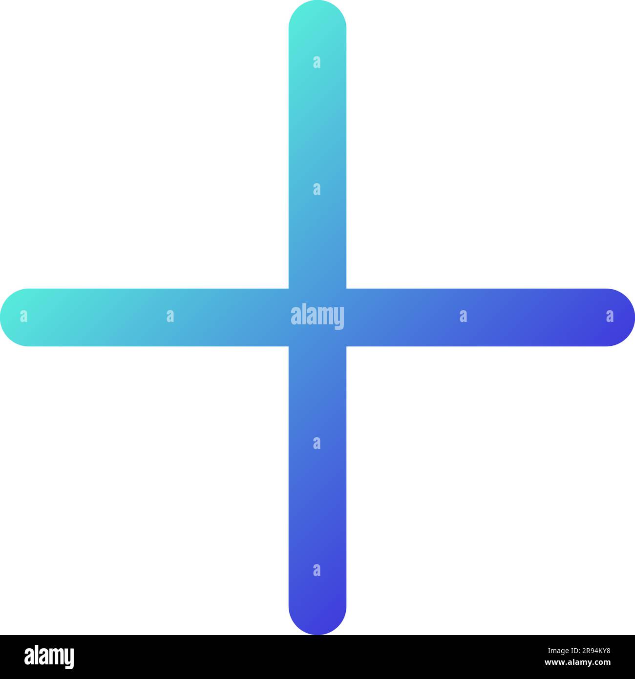 Plus pixel perfect gradient linear ui icon Stock Vector