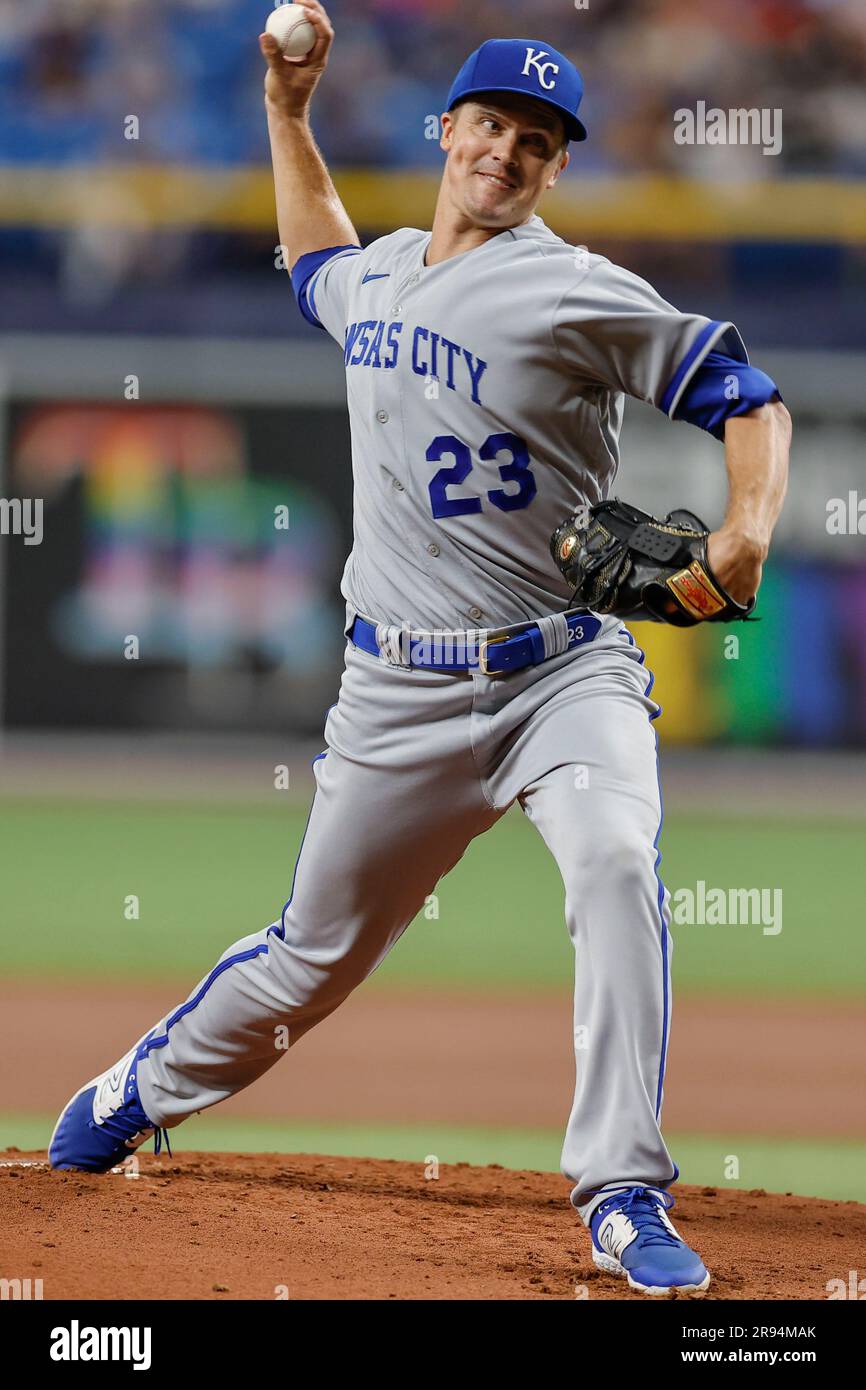 St. Petersburg, FL USA; Kansas City Royals starting pitcher Zack
