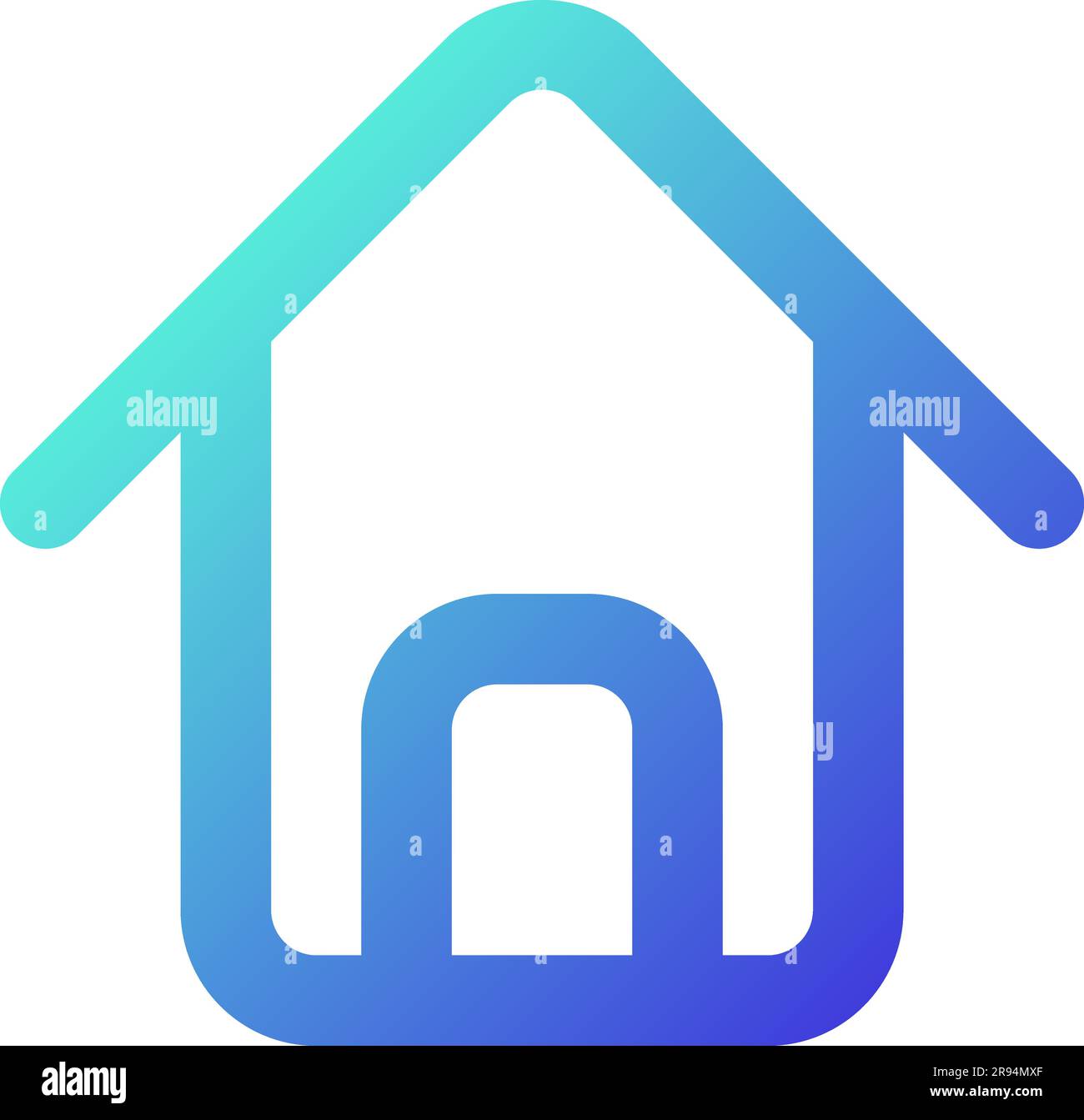 Home page pixel perfect gradient linear ui icon Stock Vector