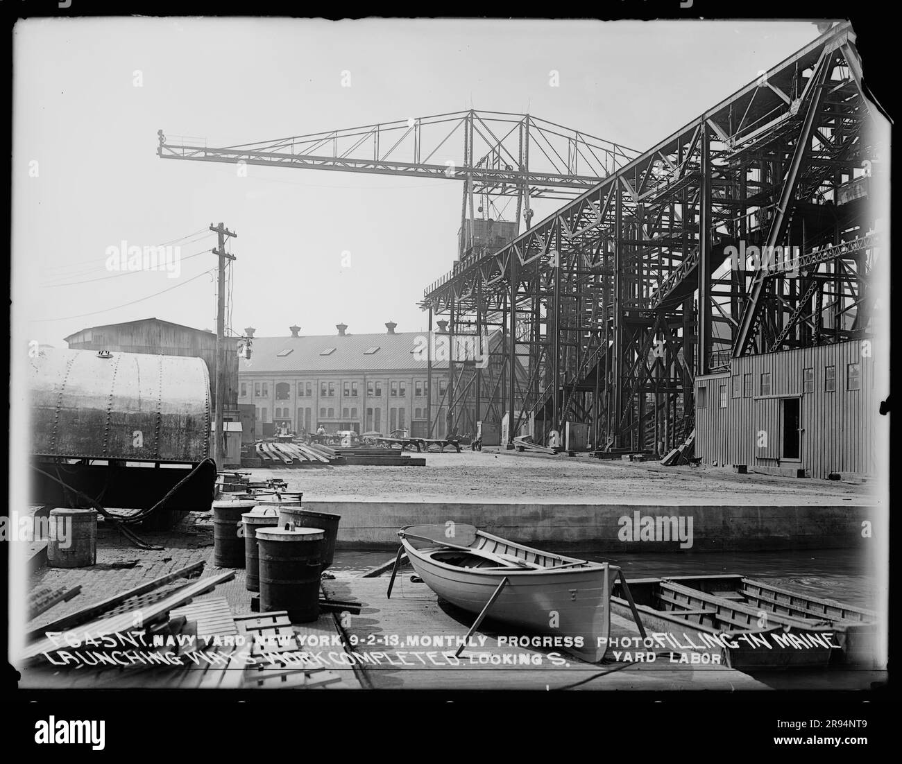 Monthly Progress Photo, Fillingin Maine Launching Ways, Work Completed