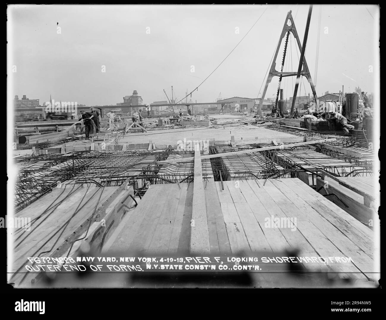 Pier F, Looking Shoreward from Outer End of Forms, New York State