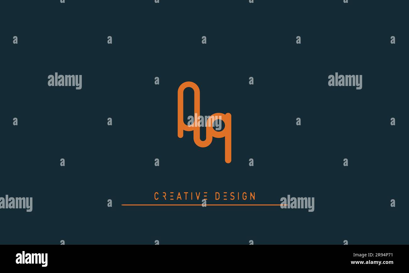 Alphabet letters Modern Creative logo QQ Stock Vector
