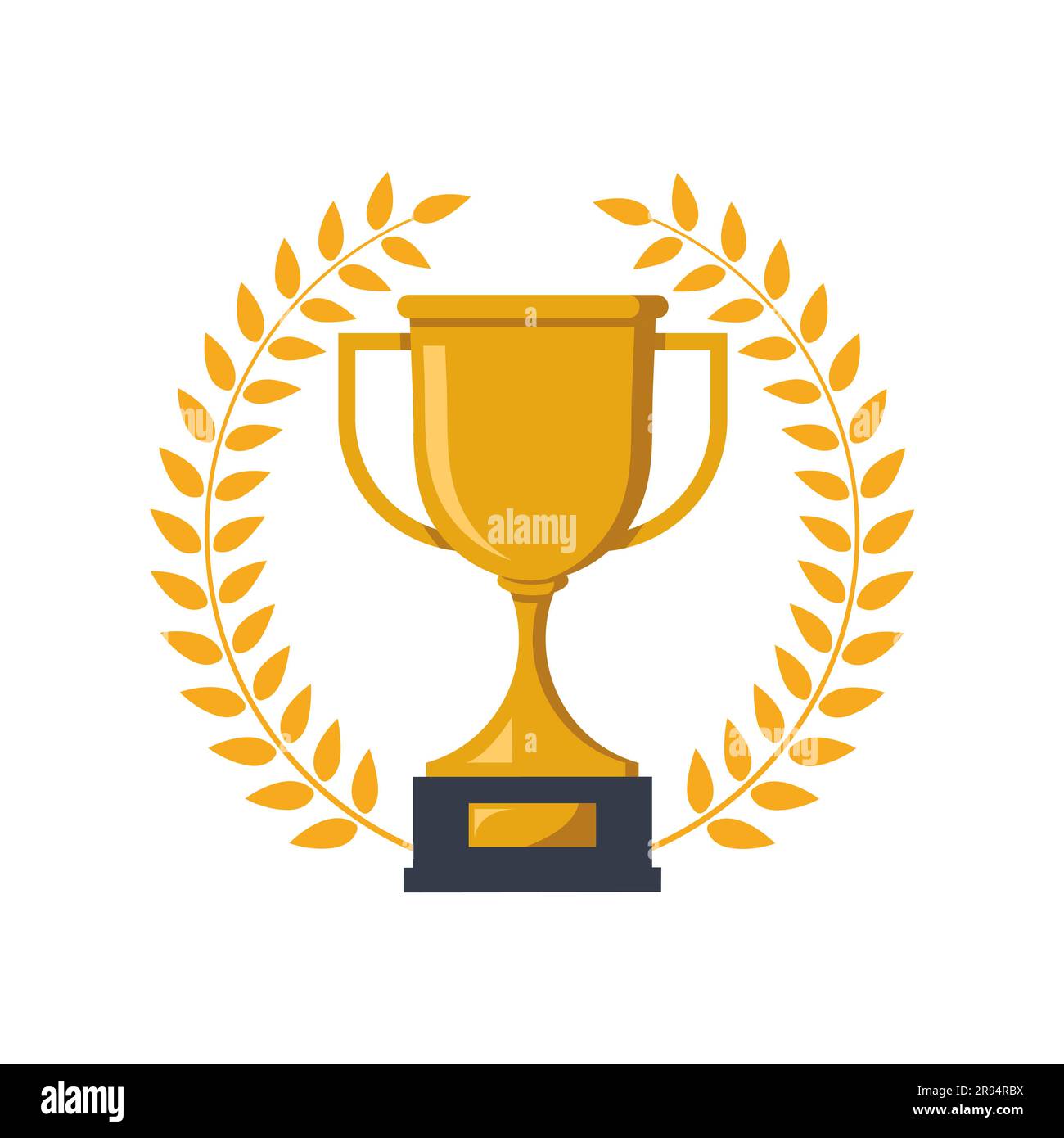 Hand width gold winner cup Stock Vector