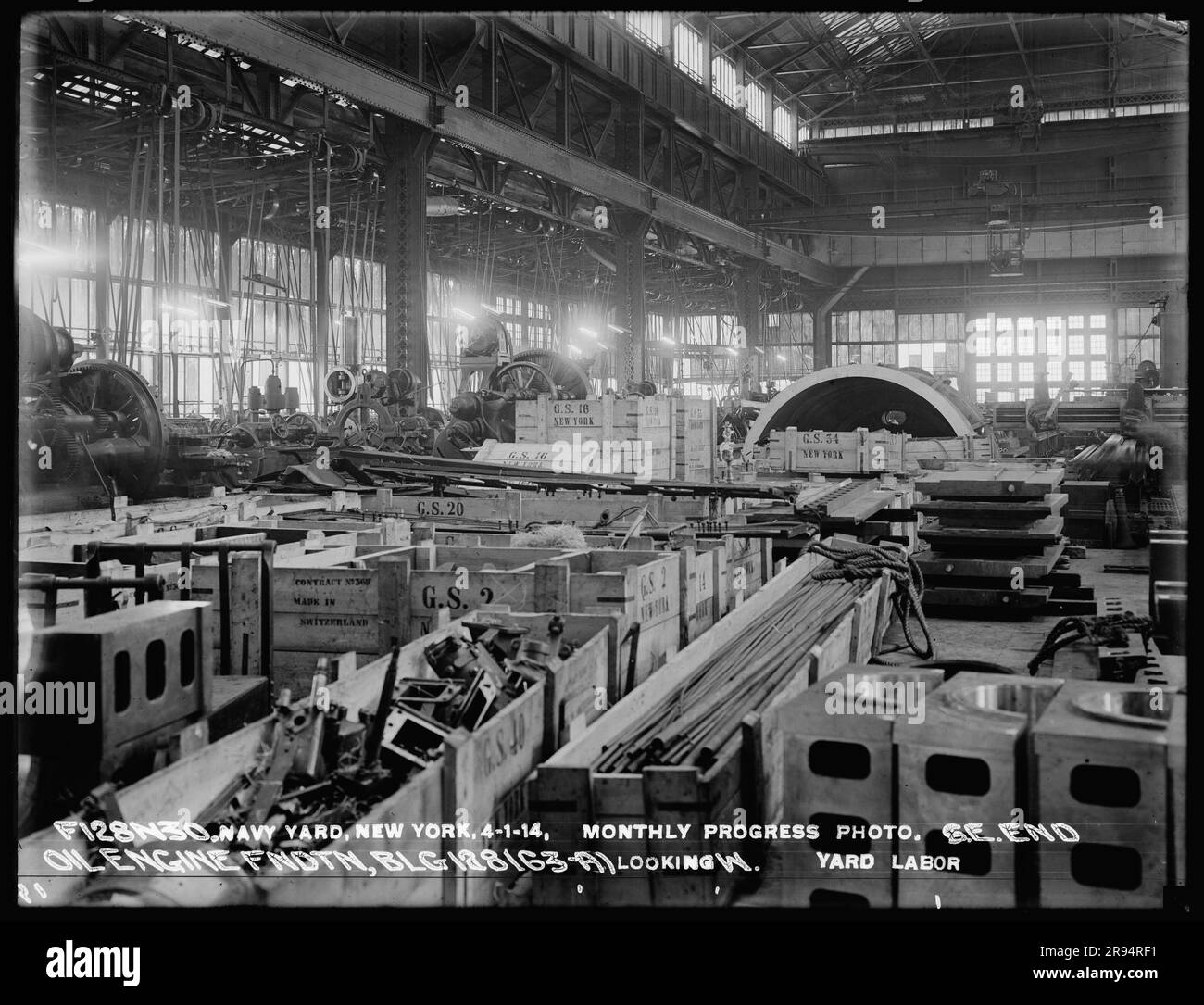 Monthly Progress Photo, South East End, Oil Engine Foundation, Building