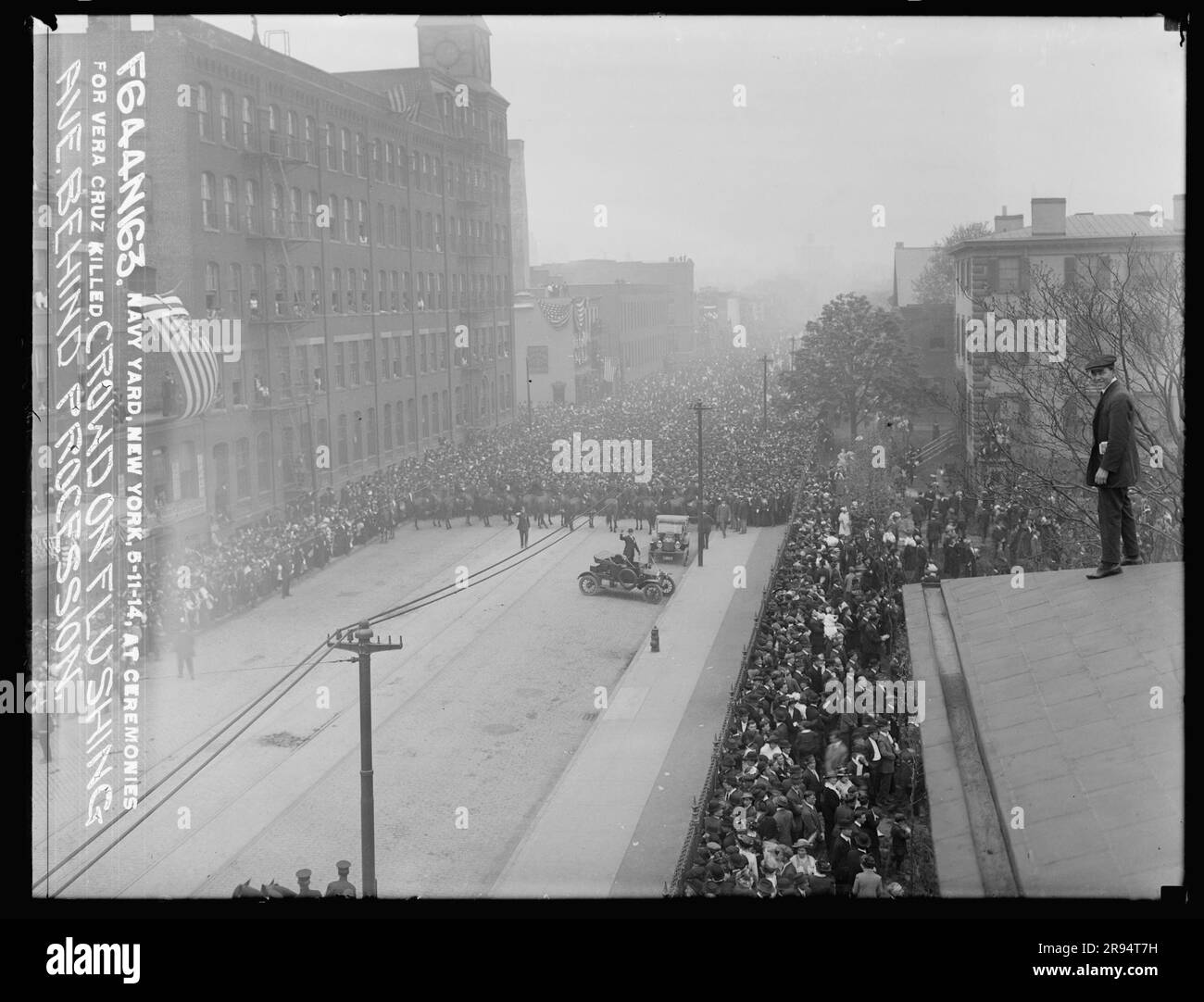 At Ceremonies for Vera Cruz Killed Crowd on Flushing Avenue Behind