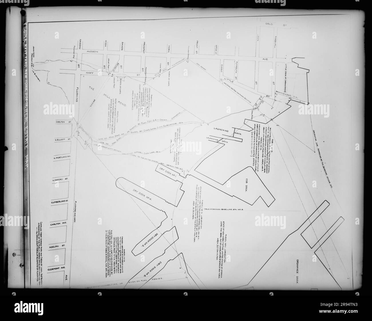 Real Estate Map. Glass Plate Negatives of the Construction and Repair