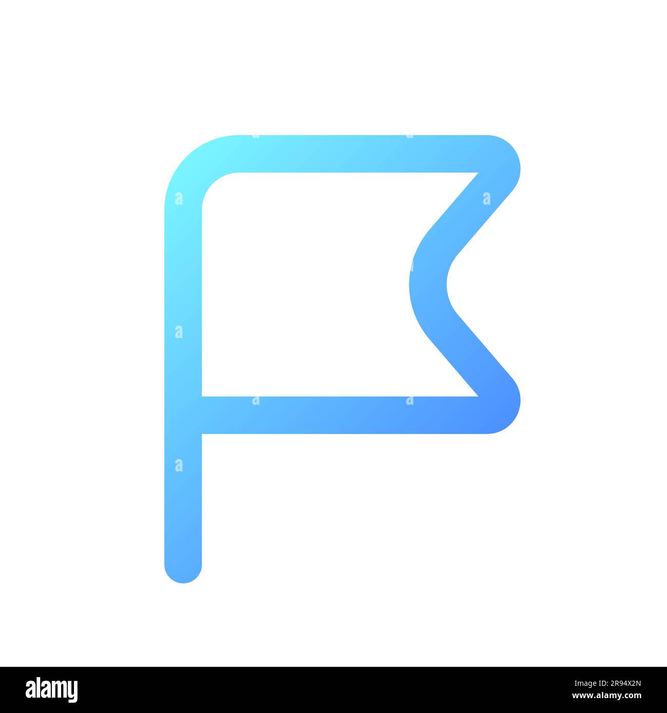 Flag pixel perfect gradient linear ui icon Stock Vector