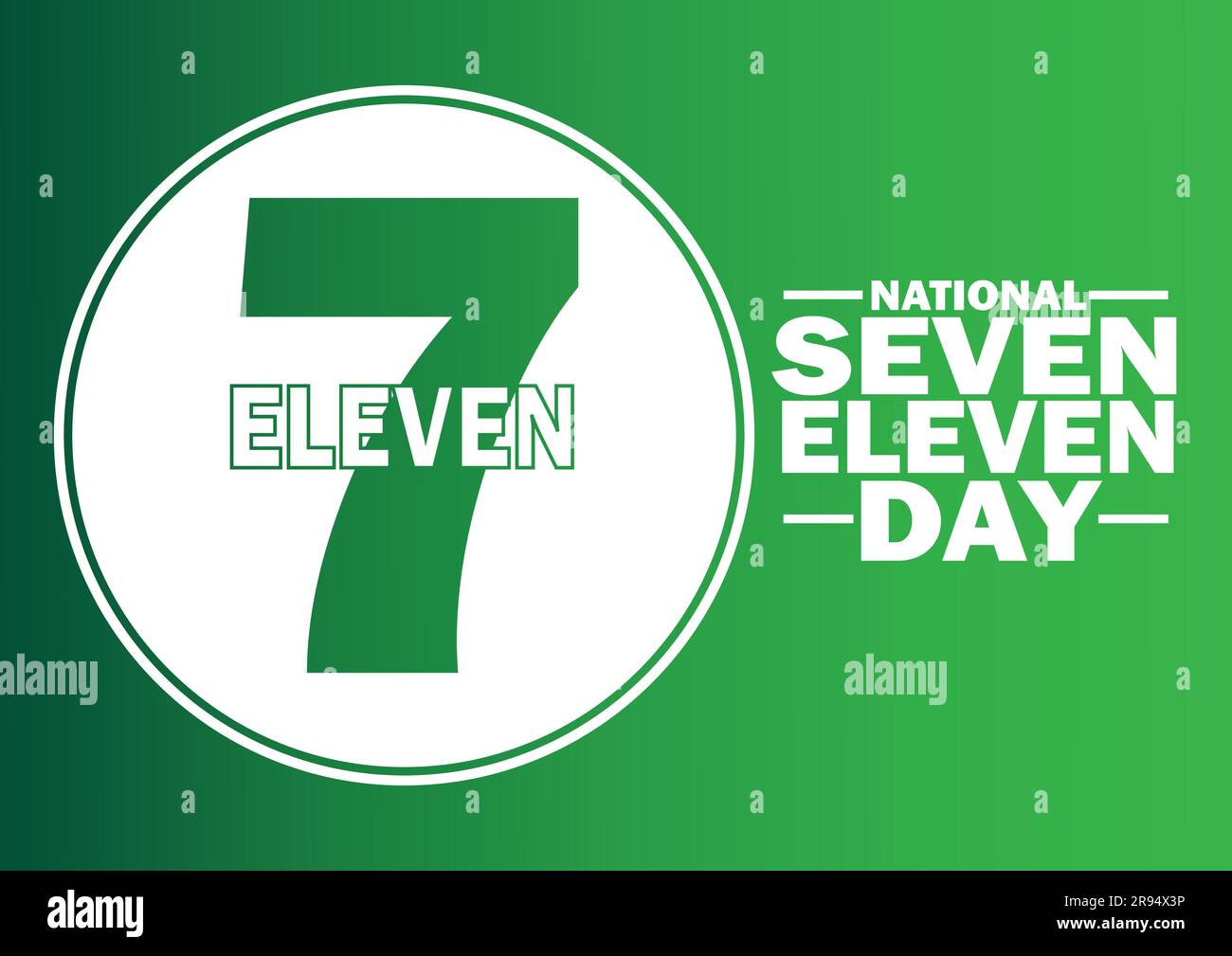 National Seven Eleven Day Vector illustration. Holiday concept