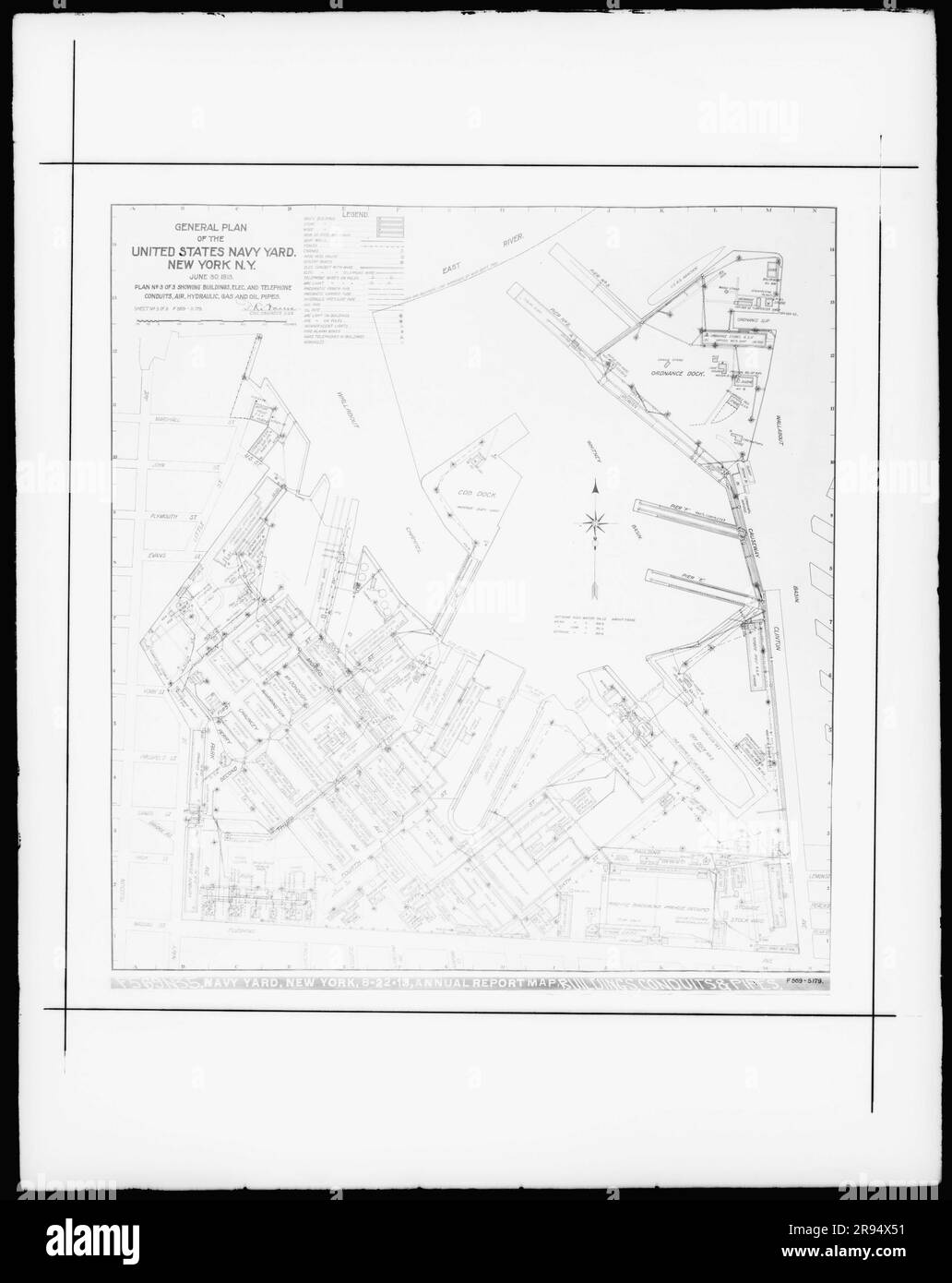 Annual Report Map, Building Conduits and Pipes. Glass Plate Negatives of the Construction and
