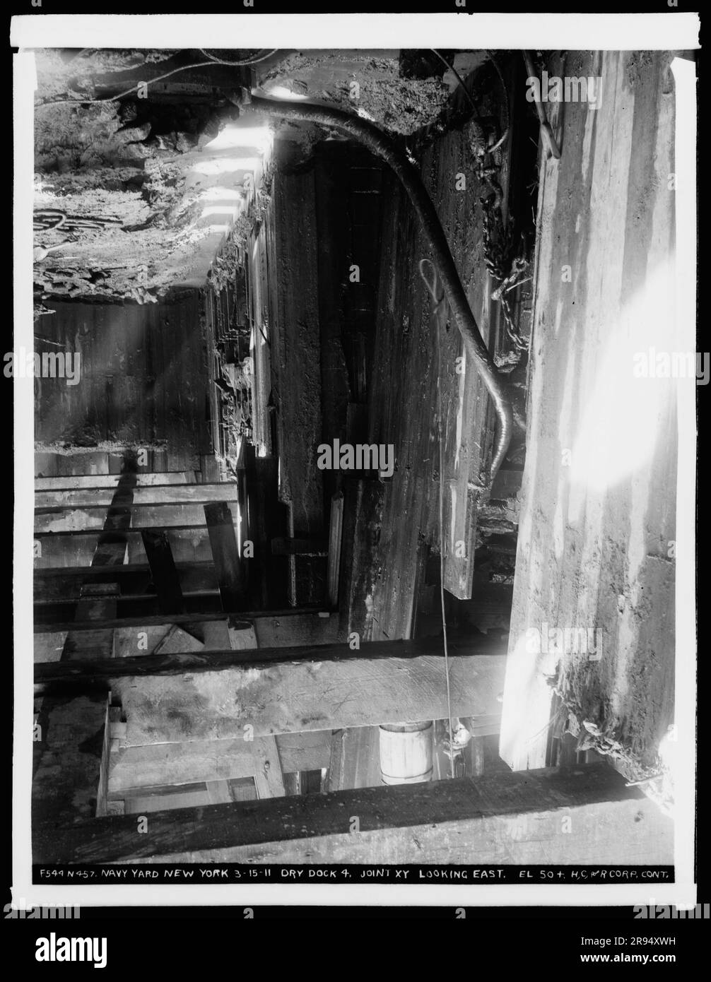 Dry Dock 4, Joint XY, Looking East, Elevation 50+ Holbrook Cabot and