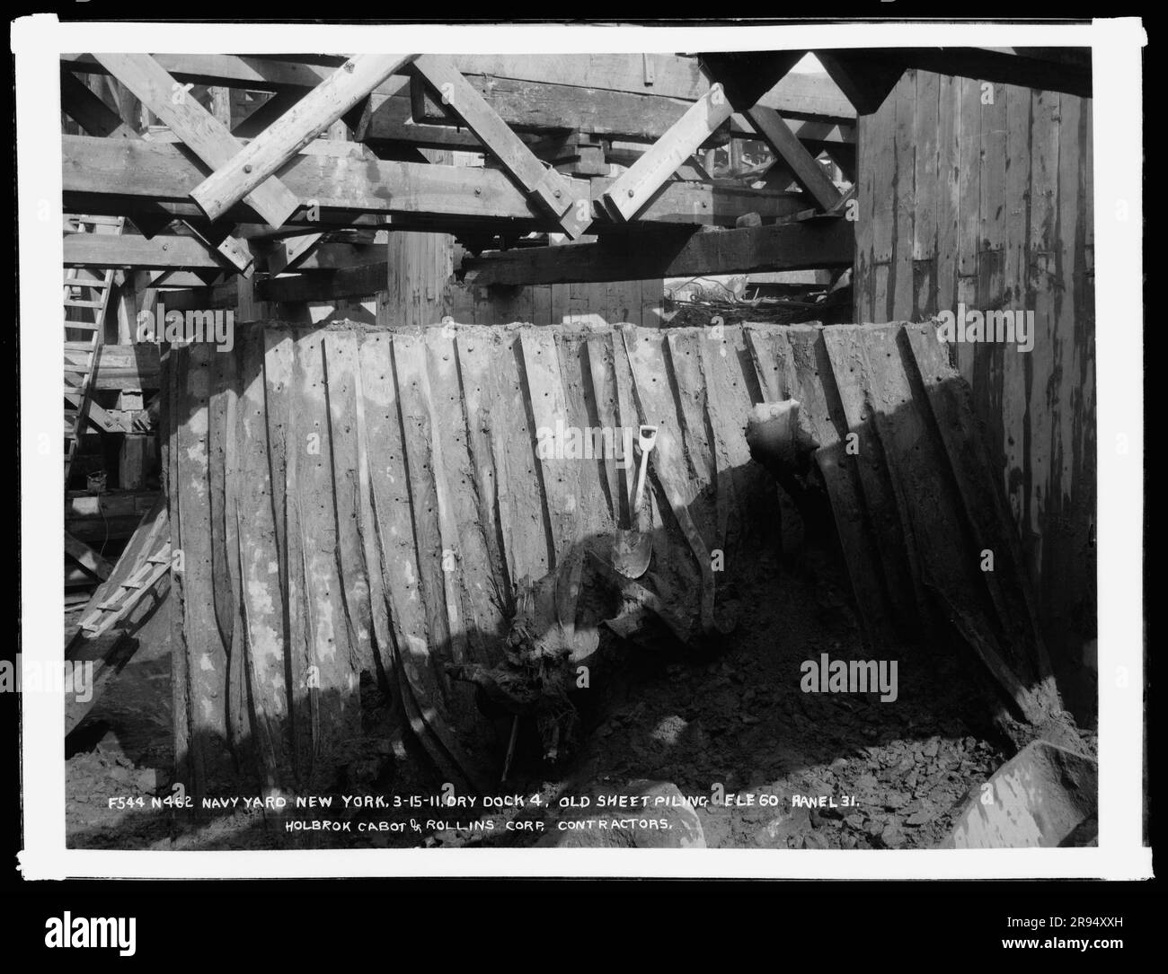 Dry Dock 4, Old Sheet Pilling, Elevation 60 Panel 31, Holbrook Cabot
