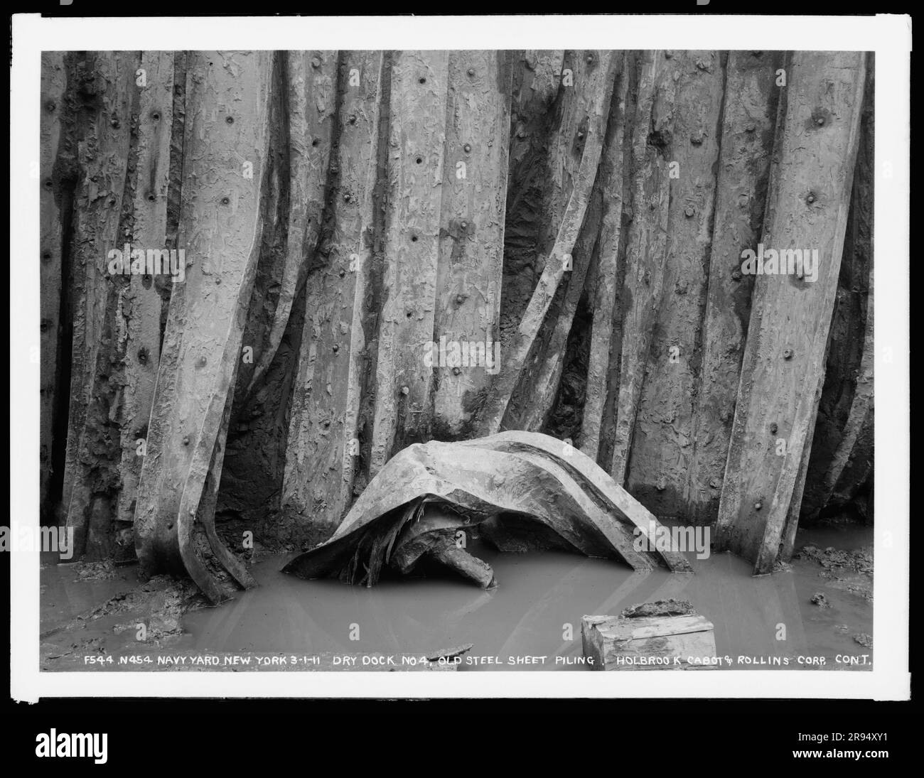 Dry Dock Number 4, Old Steel Sheet Piling, Holbrook Cabot and Rollins