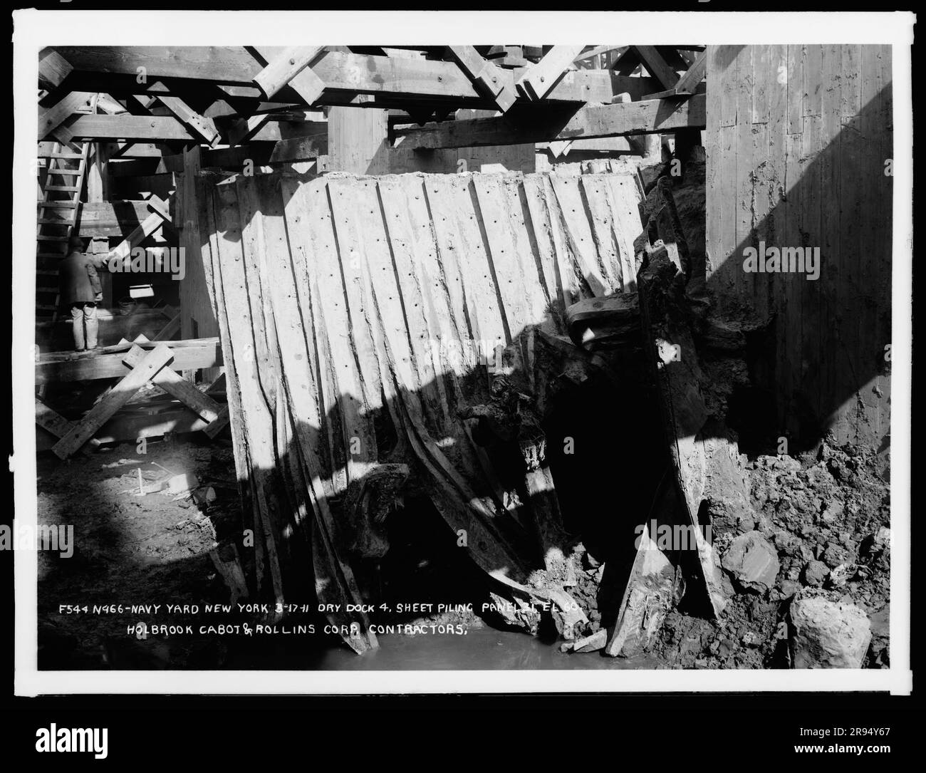 Dry Dock 4, Sheet Piling, Panel 31, Elevation 60, Holbrook Cabot and