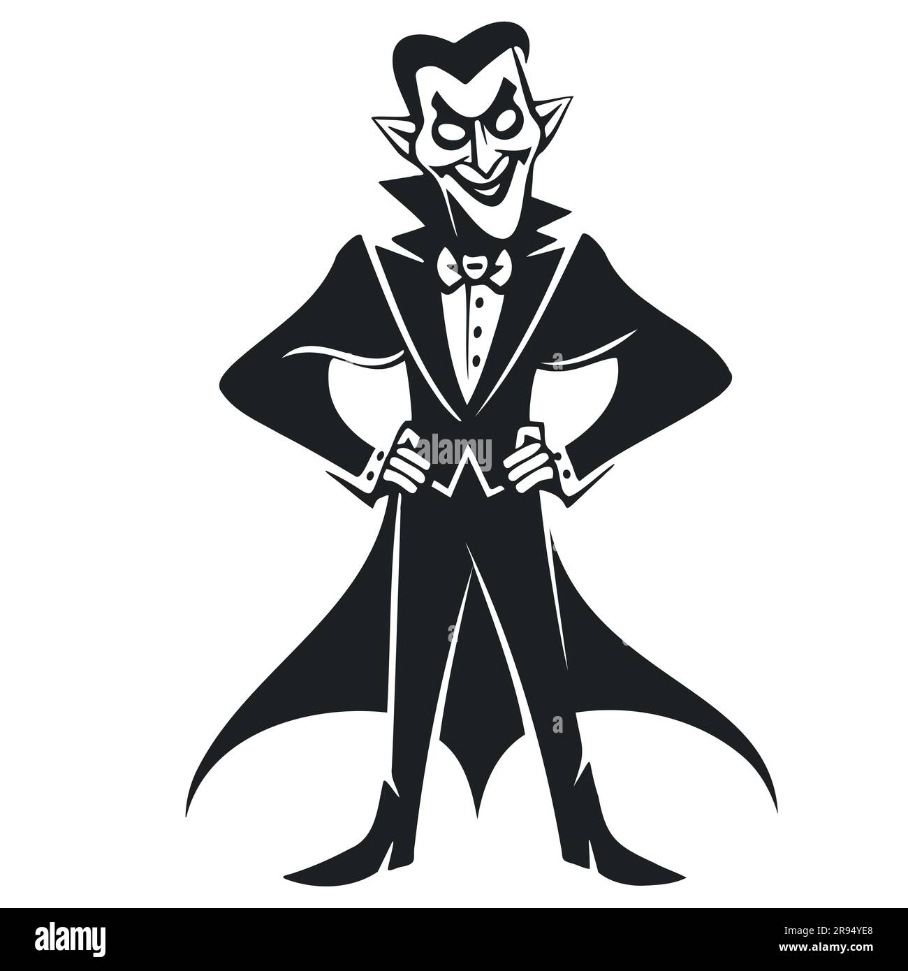 A cartoon illustration of a Dracula Vampire Character Stock Vector Image &  Art - Alamy